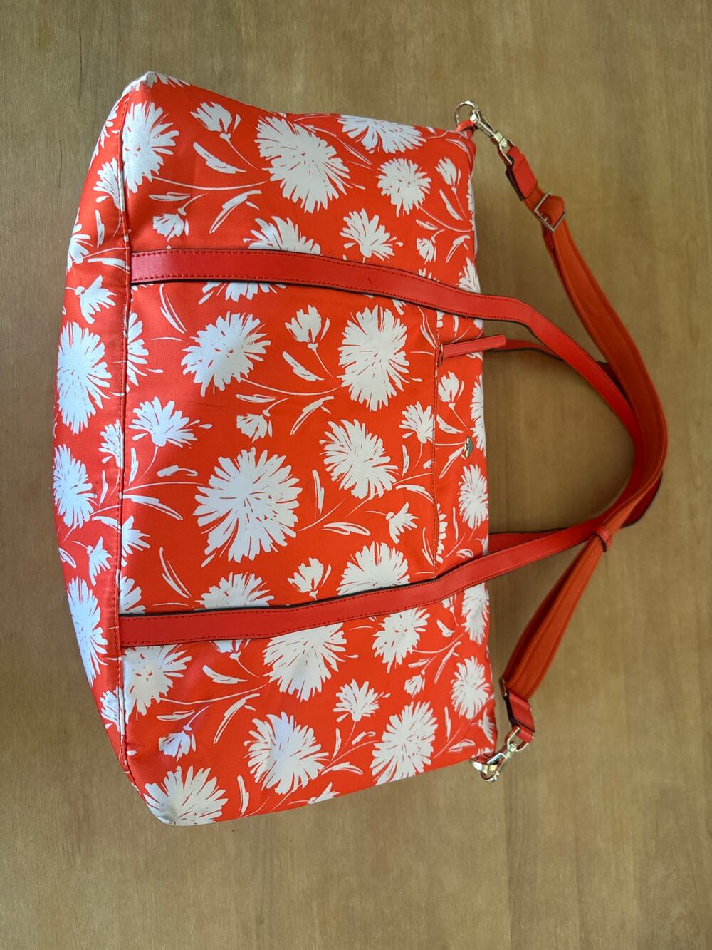 Kate spade Jae blossom weekender Large orange and white floral tote